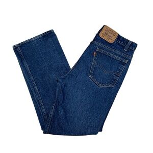 Vintage Levi’s 517 Orange Tab Bootcut Dark Wash Denim Jeans 36 x 31 USA 90s